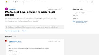 
                            2. MS Account, Local Account, & Insider build updates - Microsoft ...