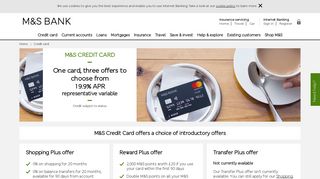 
                            2. M&S Credit Card - Apply For A Credit Card Online | M&S Bank