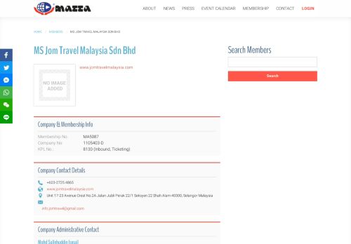 
                            12. MS Jom Travel Malaysia Sdn Bhd - MATTA