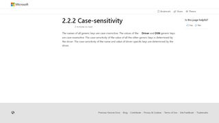 
                            1. [MS-ODBCSTR]: Case-sensitivity | Microsoft Docs