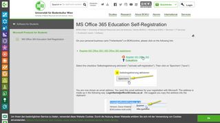 
                            12. MS Office 365 Education Self-Registration::BOKU