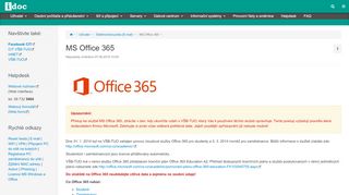 
                            5. MS Office 365 (uzivatel.email.office365-mail.WebHome) - XWiki - VŠB