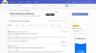 
                            6. Ms Office Jobs in Kolkata (Feb 2019) - 962 Active Openings - Shine.com