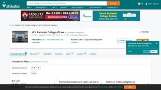 
                            12. M.S. Ramaiah College of Law, Bangalore - Courses, Placement ...