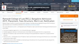 
                            4. MS Ramaiah College of Law [MSRCL], Bangalore Admission 2019