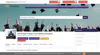 
                            8. MS Ramaiah College of Law [MSRCL] Bangalore,Admission, Courses ...