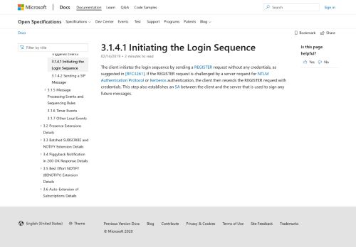 
                            10. [MS-SIP]: Initiating the Login Sequence | Microsoft Docs