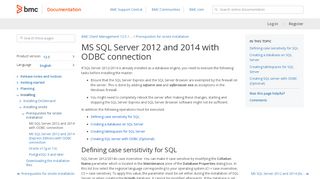 
                            7. MS SQL Server 2012 and 2014 with ODBC connection ...