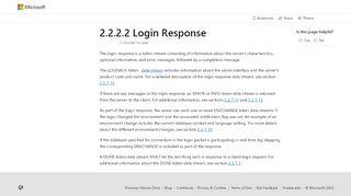 
                            11. [MS-SSTDS]: Login Response | Microsoft Docs