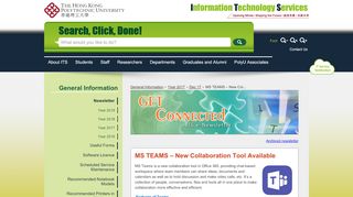 
                            11. MS TEAMS – New Collaboration Tool Available - PolyU