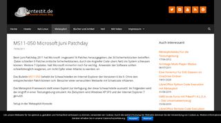 
                            12. MS11-050 Microsoft Juni Patchday - Pentestit.de