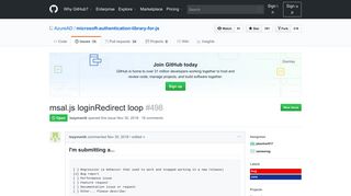 
                            1. msal.js loginRedirect loop · Issue #498 · AzureAD/microsoft ... - GitHub