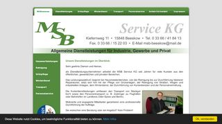 
                            6. MSB Service KG Beeskow - Allgemeine Dienstleistungen für ...