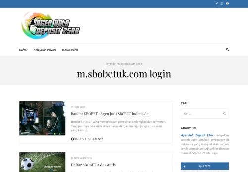
                            10. m.sbobetuk.com login Archives | Agen Bola Deposit 25rb | ...