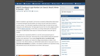 
                            4. MSBTE Enrollment Login Number List: Search, Result | Winter ...