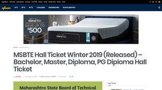 
                            6. MSBTE Hall Ticket 2018 Winter [Released] | AglaSem