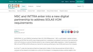 
                            8. MSC and INTTRA enter into a new digital partnership to address ...