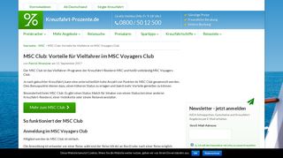 
                            11. MSC Club: Vorteile für Vielfahrer im MSC Voyagers Club
