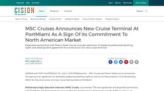 
                            13. MSC Cruises Announces New Cruise Terminal At PortMiami As A ...