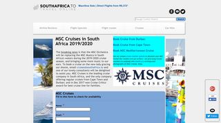 
                            12. MSC Cruises in South Africa 2019 / 2020 - South Africa Travel Online