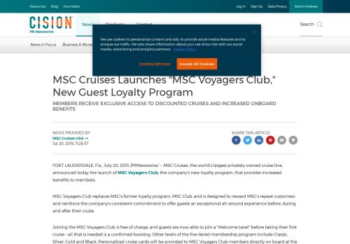 
                            11. MSC Cruises Launches 