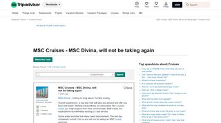 
                            9. MSC Cruises - MSC Divina, will not be taking again - Cruises Forum ...