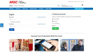 
                            10. MSC Industrial Supply Co. - Login