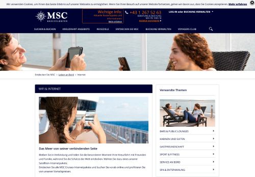 
                            6. MSC Internet-Angebote – Wi-Fi-Internetzugang – Internet-Café an Bord