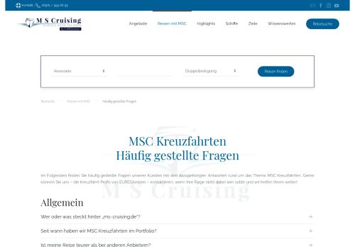 
                            13. MSC Kreuzfahrten: Häufig gestellte Fragen - MS-Cruising