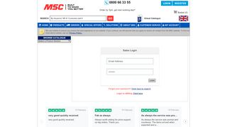 
                            9. MSC - Login - MSC Industrial Supply Co.