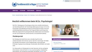
                            6. M.Sc. Psychologie - Fernuni Hagen