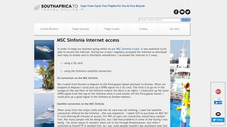 
                            12. MSC Sinfonia internet access - South Africa Travel Online