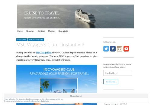 
                            8. MSC Voyagers Club – instant VIP | CRUISE TO TRAVEL