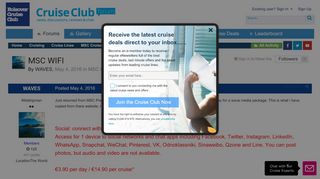 
                            11. MSC WIFI - MSC Cruises - Bolsover Cruise Club Forum