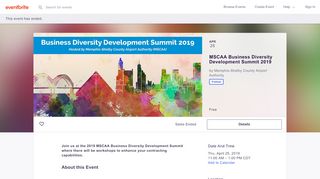 
                            13. MSCAA Business Diversity Development Summit 2019 Registration ...