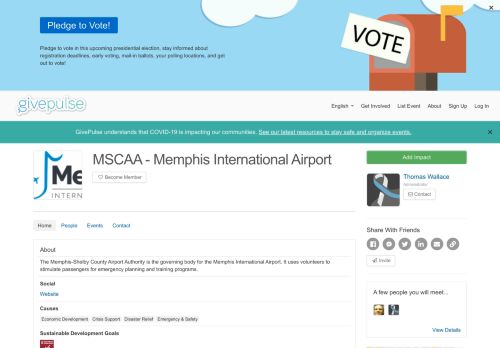 
                            11. MSCAA - Memphis International Airport | GivePulse