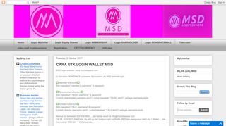 
                            5. MSD: CARA UTK LOGIN WALLET MSD