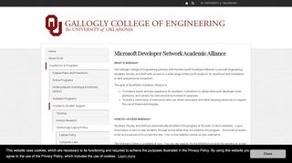 
                            8. MSDN Academic Alliance - University of Oklahoma