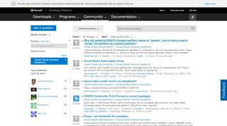 
                            4. Msdn forums - Visual Studio General Questions - Microsoft