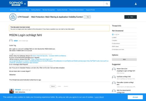 
                            13. MSDN Login schlägt fehl - Web Protection: Web Filtering ...