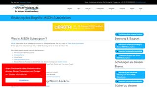 
                            9. MSDN Subscription - Begriffserklärung im Entwickler-Lexikon/Glossar ...