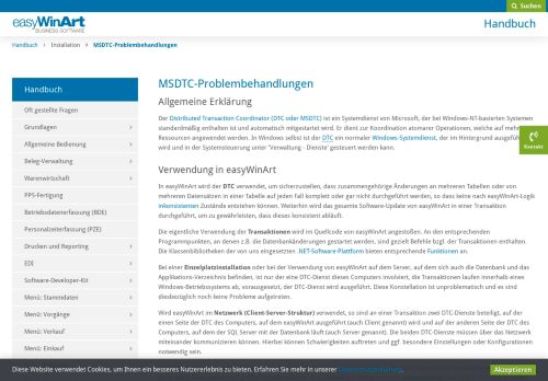 
                            6. MSDTC-Problembehandlungen - easyWinArt ERP