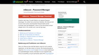 
                            2. mSecure - Password Manager - Download - NETZWELT