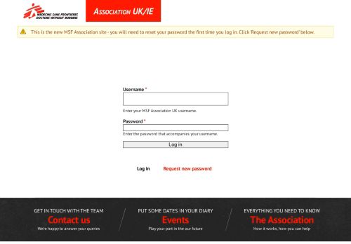 
                            3. MSF Association UK: User account