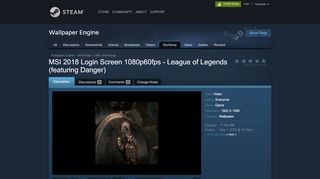 
                            3. MSI 2018 Login Screen 1080p60fps - League of Legends (featuring ...