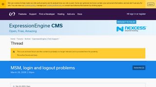 
                            9. MSM, login and logout problems | ExpressionEngine 2 Tech Support ...