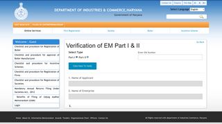 
                            10. Msme/verificationlink - Department of Industrial Commerce, Haryana