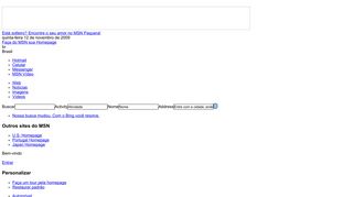 
                            9. MSN Brasil - Hotmail, Messenger, Entretenimento, Notícias, Esportes ...