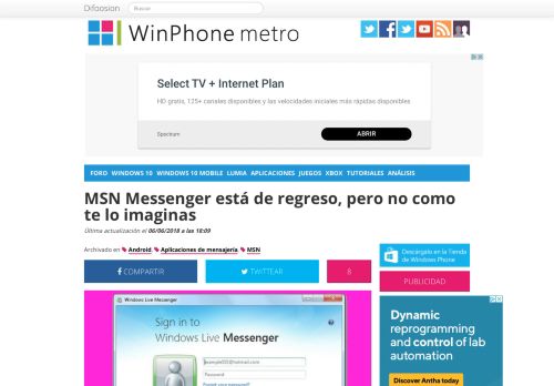 
                            8. MSN Messenger está de regreso, pero no como te lo imaginas