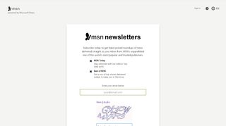 
                            5. MSN Newsletter Signup